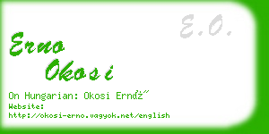 erno okosi business card